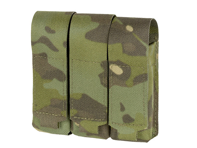 Triple Laser-Cut Pistol Magazine Pouch with Flap - MT