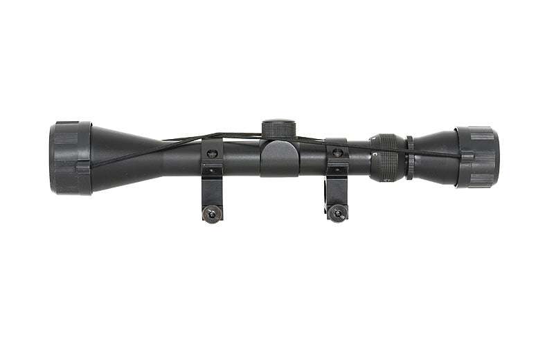 Scope 3-9x40 with high mount rings