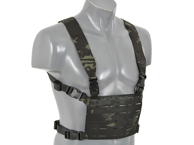 Lightweight Laser-Cut Chest Rig - Multicamo Black