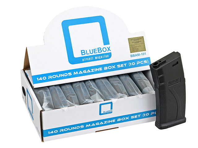 [BLUEBOX] 10x 140rd Mid-Cap Magazine for M4/M16 Series - Black