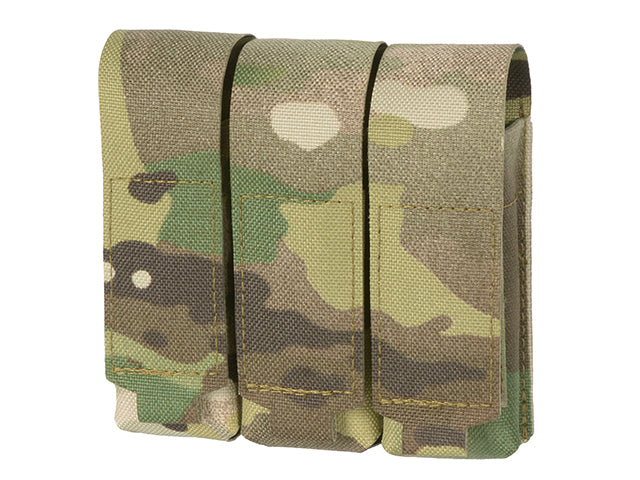 Triple Laser-Cut Pistol Magazine Pouch with Flap - Multicamo