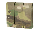 Triple Laser-Cut Pistol Magazine Pouch with Flap - Multicamo