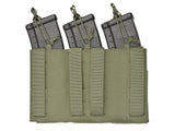 Laser Cut Panel with Pouches for 6 AR15 / AK Magazines - Ranger Green