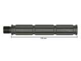 Outer barrel extension 116 mm - FINNED 14 mm CCW