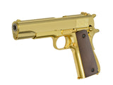1911 pistol replica with Gas Blowback (GBB) - Gold