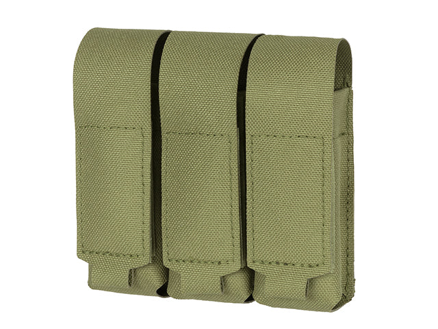 Triple Laser-Cut Pistol Magazine Pouch with Flap
