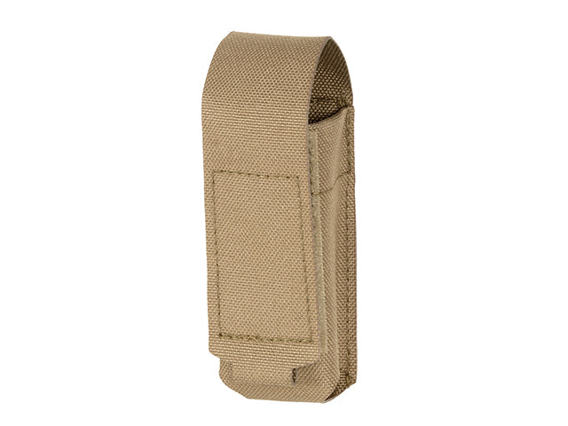 Single Laser-Cut Pistol Magazine Pouch with Flap - Coyote