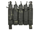 MP5 5-Magazine Pouch, Buckle-Up, Laser-Cut - Multicamo Black