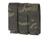 Triple Laser-Cut Pistol Magazine Pouch with Flap - MB