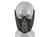Low-Profile Mesh Mask with Cheek and Ear Protection type A - Multicamo Black