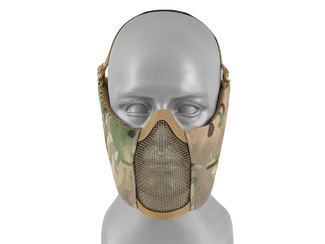 Low-Profile Mesh Mask with Cheek and Ear Protection type A - Multicamo