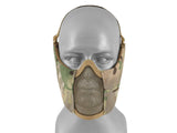 Low-Profile Mesh Mask with Cheek and Ear Protection type A - Multicamo