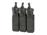 Triple Elastic Pistol Magazine Pouch Laser-cut