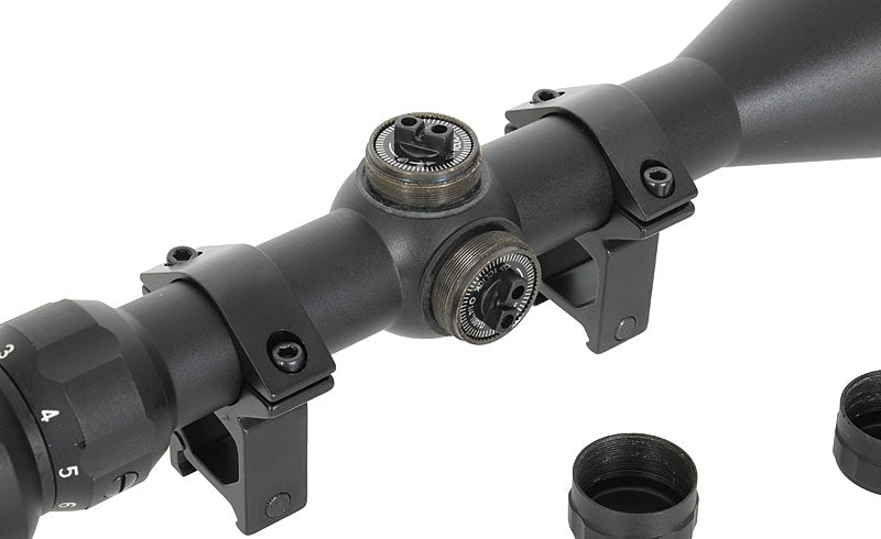 Scope 3-9x50 with high mounting rings