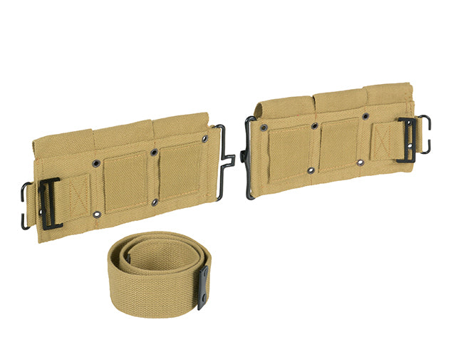 US WW2 M1 Garand Riffel 6-pouches Cartridge Bælte