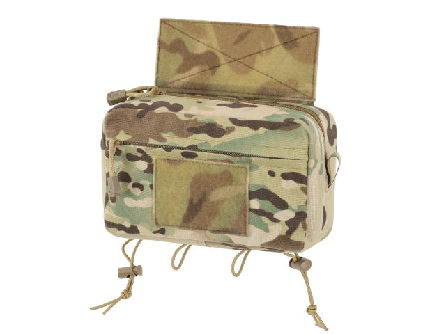 Two-Pocket Utility Pouch with Mounting Panel, Laser Cut - Multicamo