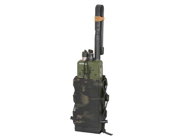 Laser Cut Adjustable Radio / Bottle Pouch with Shockcord - Multicamo Black