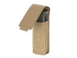 Single Laser-Cut Pistol Magazine Pouch with Flap - Coyote