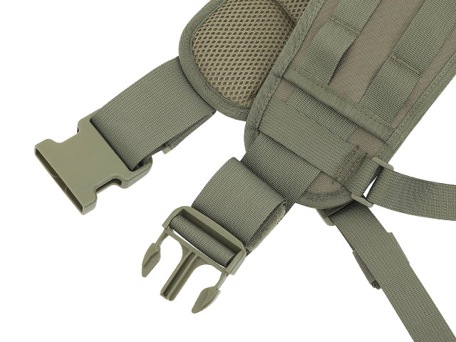 Padded patrol belt with suspenders