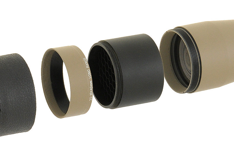 Anti-Reflection Glas Cover til 40mm Riflescope - Sort