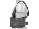 Chest Rig with Two Pouches for 6 AR / AK Magazines, Laser Cut - Multicamo Black