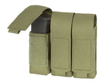 Triple Laser-Cut Pistol Magazine Pouch with Flap