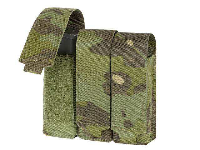 Triple Laser-Cut Pistol Magazine Pouch with Flap - MT
