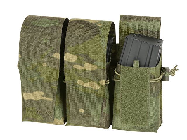 Triple Pouch for 6 AR15 Magazines, Laser Cut - Multicamo Tropic