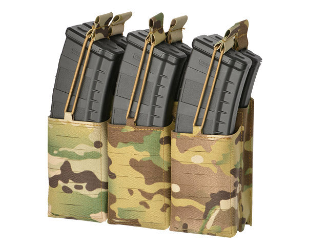Laser-Cut Panel with 6 AR15/AK Magazine Pouches - Multicamo