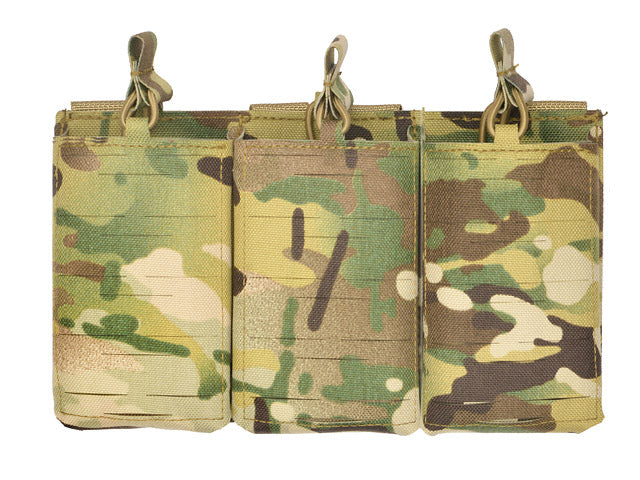 Laser-Cut Panel with 3 AR15 Magazine Pouches - Multicamo
