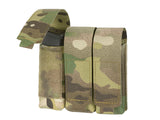 Triple Laser-Cut Pistol Magazine Pouch with Flap - Multicamo