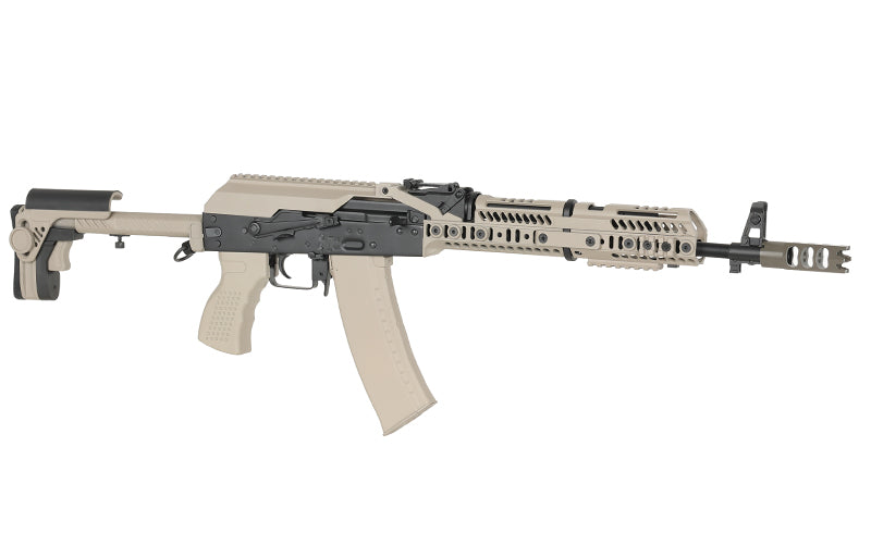CM.113A AK-74 Taktisk Riffel Replica med Eshooter ETU, GEN-2 - Tan