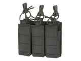 Triple Elastic Pistol Magazine Pouch Laser-cut