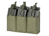 Laser Cut Panel with Pouches for 6 AR15 / AK Magazines - Ranger Green
