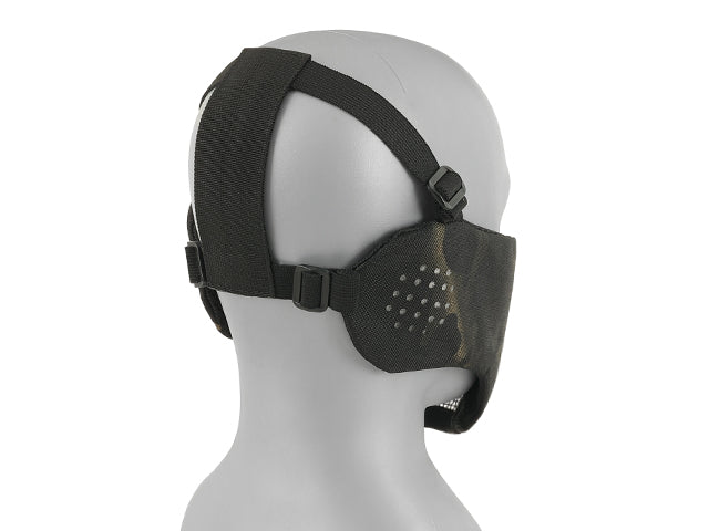 Low-Profile Mesh Mask with Cheek and Ear Protection type A - Multicamo Black