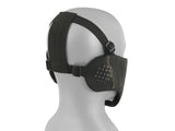 Low-Profile Mesh Mask with Cheek and Ear Protection type A - Multicamo Black