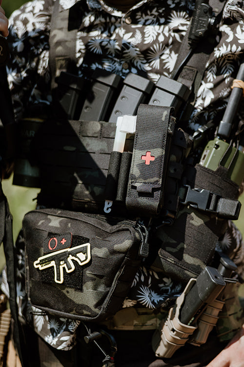 Universal Tourniquet Pouch, Laser Cut Type A - Multicamo Black