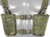 Chest Rig with Two Pouches for 6 AR / AK Magazines, Laser Cut - Multicamo Tropic