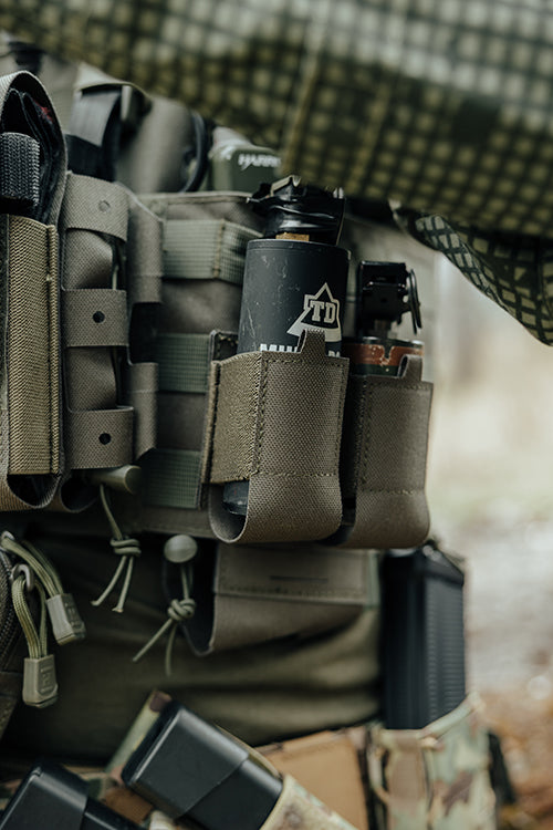 Double 40mm grenade pouch LASER CUT - Multicamo Black
