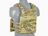 Laser-Cut “Buckle Up" Assault Plate Carrier with AR15/AK Magazine Pouch — Multicamo