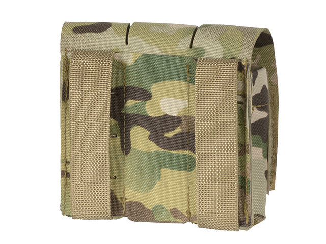 Triple Laser-Cut Pistol Magazine Pouch with Flap - Multicamo