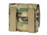 Triple Laser-Cut Pistol Magazine Pouch with Flap - Multicamo
