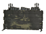 Buckle-up COMPACT Panel - insert for 3 magazines, MOLLE Laser Cut - Multicam Black