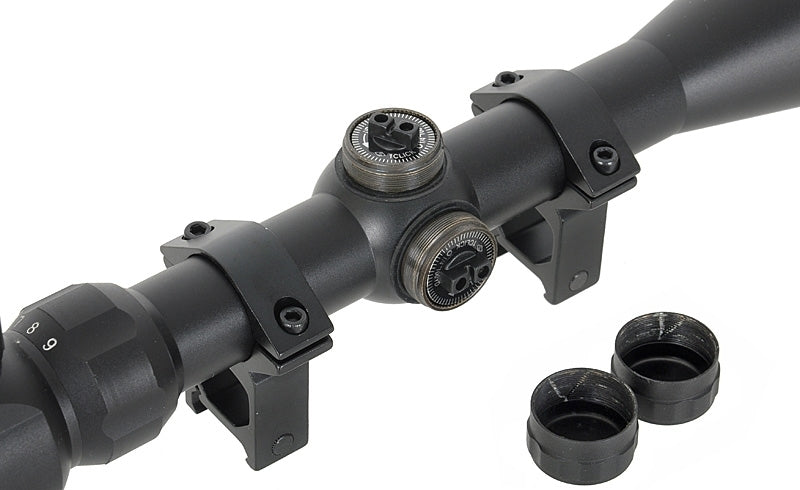 Scope 3-9x40E with high mounting rings