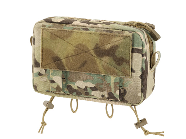 Two-Pocket Utility Pouch with Mounting Panel, Laser Cut - Multicamo