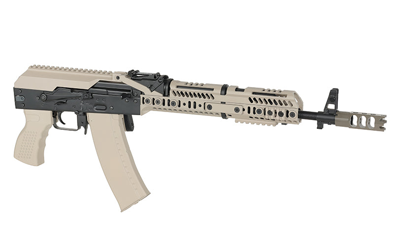CM.113A AK-74 Taktisk Riffel Replica med Eshooter ETU, GEN-2 - Tan