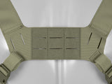 Chest rig with two pouches for 6 ar/ak magazines, laser cut - Olive