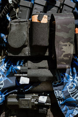 Dual tourniquet holder, side by side version