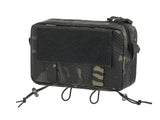 Two-Pocket Utility Pouch with Mounting Panel, Laser Cut - Multicamo Black