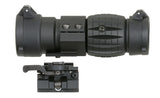 Tactical 3X Magnifier with Flip to Side Mount - Black